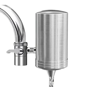 304 Stainless Steel Faucet Water Purifier with Ceramic Filter Cartridge Can Remove Sand Silt Rust Red Worms Etc