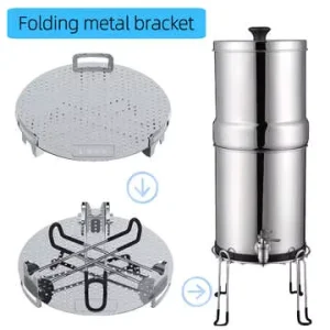 304 Stainless Steel Gravity Water Filter System with Activated Carbon Filter