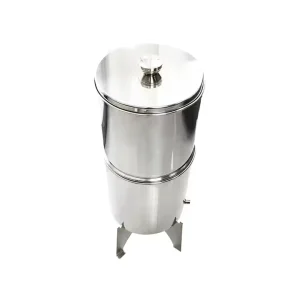 304 Stainless Steel Gravity Water Filtration System 2.25 Gallon Outdoor Camping Household Water Purifier