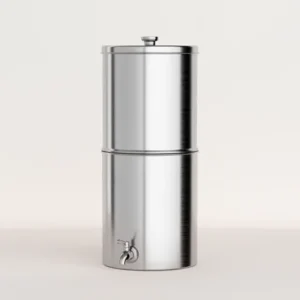 304 Stainless Steel Manual Gravity Water Filter with Lead Removal, Activated Carbon, and Portable Household Design
