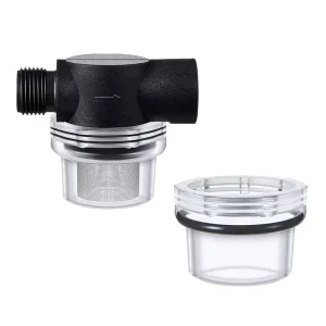 304 Stainless Steel Mesh Manual High Flow Eco Friendly Clear Male NPT Inline Water Filter 1 2″ Connect Plastic Small Pre filter