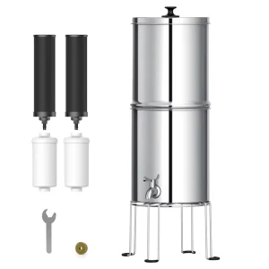 304 Stainless Steel Outdoor Gravity-Fed Water Filter System for Camping