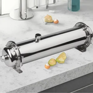 304 Stainless Steel Pipe Manual Self Cleaning Ultrafiltration Filter PVDF UF Pressure Gauge Whole-house Under-Sink 500L/H Flow