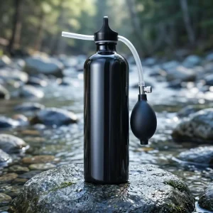304 Stainless Steel Portable Outdoor Water Purifier Bottle with Ceramic Activated Carbon Fiber Filter