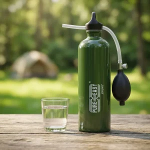 304 Stainless Steel Portable Outdoor Water Purifier Bottle with Ceramic NMC Media and Carbon Fiber Filter