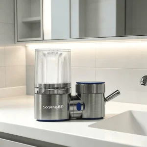 360-Degree Rotating Faucet Water Filter with Ceramic Filter Element for Chlorine, Scale, Discoloration, and Odor Reduction
