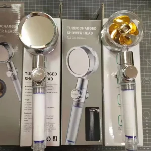 360 Degrees Rotating Turbocharged Shower Head Handheld High Pressure Filtering Shower Head Source Shower Factory