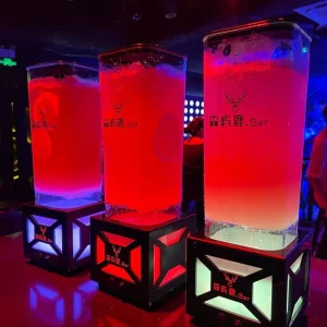 3L Beer Tower LED Drink Dispenser Barrel Beer Keg Dispenser for Party Bar Draft Beer Supplies Customizable
