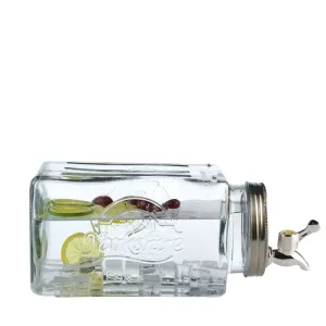 3L Glass Drinks Dispenser for Refrigerator