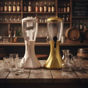 3L Plastic Beer Tower Dispenser with Ice Tube Portable Beverage Dispenser for Bar Party Restaurant