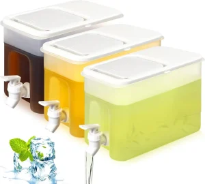 3L Plastic Beverage Dispenser with Tap and Lid for Hot and Cold Drinks