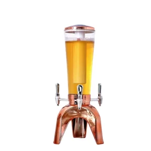 3L Plastic Drink Dispenser Tower with Colorful LED Lights, Beverage and Juice Dispenser