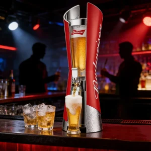 3L Portable Beer Tower Beverage Dispenser with Ice Tube for Bar Party Restaurant