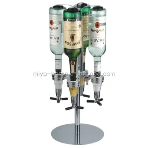 4 Bottle Drink Dispenser Liquor Dispenser Bar Butler