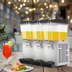4 Flavor Chilled Juice Dispenser Mist Blend and Fountain Drink Maker with Dessert Station