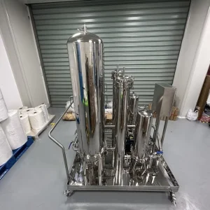4-Stage Industrial RO Water Purification System with Motor and Stainless Steel Filtration Equipment, 1000 L/H