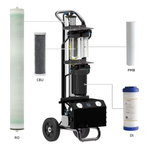 4-Stage Portable RO DI Water Filter System for Solar Panel Cleaning, Deionized Water System