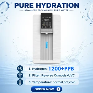 4-Stage RO Filter Countertop UV Water Purifier for Home and Office Fast Heating Cooling Hydrogen Water Purifier