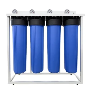 4 Stage Whole House Water Filter System with PP CTO GAC Resin 20 Inch BB Bottle Home Use Water Filtration with 1 Year Warranty