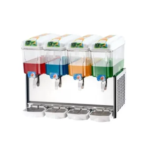 4-Tank Stainless Steel Cold Juice Beverage Dispenser Machine