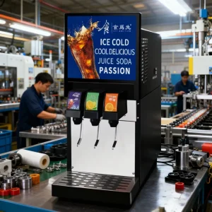 4-Valve Soda Beverage Dispensing Machine Cola Dispenser with Cooling Function for Cafe and Bar