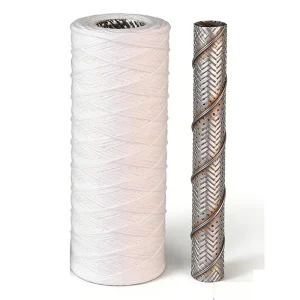 4.5″ Sediment Yarn String Wound Filter Cartridge Reverse Osmosis 50 GPD Household Water Filter Stainless Steel