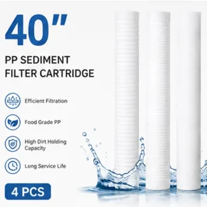 40 Inch PP Reverse Osmosis Sediment Filter Cartridge 5 Micron Melt Blown Depth Filter for Household and Hotel Water Treatment
