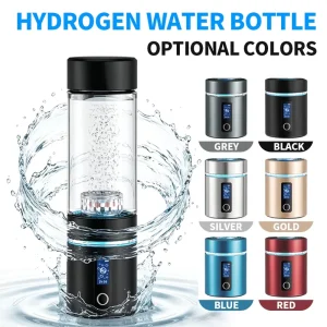400 mL Portable High Concentration Hydrogen Water Bottle 3000 mAh Battery for Household Outdoor and Car Use