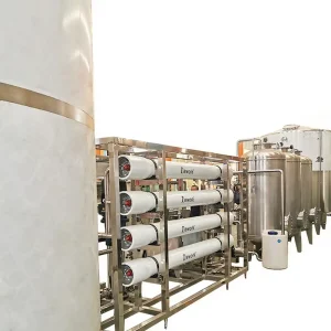 4000 LPH Pure Water Production Machine Water Treatment Equipment with Pump Motor PLC Engine and Gearbox