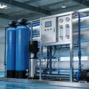 4000L/H Industrial Reverse Osmosis Water Treatment Plant with PLC+Touch Screen EDI Pump 1 Year Warranty