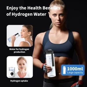4000PPB Electrolysis Portable 3-in-1 Hydrogen-Rich Water Generator Bottle