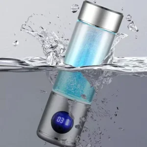 4000ppb Rechargeable Hydrogen Water Ionizer Hydrogen Water Bottle Generator with LED Screen and SPE PEM Technology 300ml