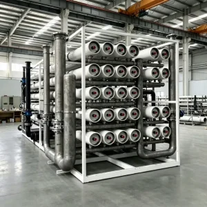 40T H Brackish Water Filter System Reverse Osmosis Water Treatment Machine PLC Control