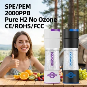 420ml Hydrogen Rich Water Bottle Generator SPE PEM Technology 2000PPB Portable Hydrogen Water Ionizer H2 Cup Factory Direct