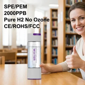 420ml Hydrogen Water Bottle 2000PPB SPE PEM Hydrogen Water Generator Factory