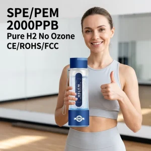 420ml Hydrogen Water Bottle 2000PPB SPE PEM Technology Portable Hydrogen Water Generator Manufacturer Factory