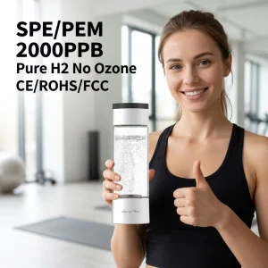 420ml Hydrogen Water Bottle 2000PPB SPE PEM Technology Rechargeable Portable Hydrogen Water Generator Ionizer H2 Maker H2 Cup