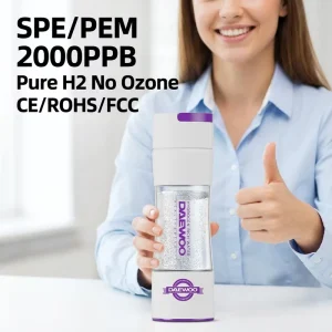 420ml Hydrogen Water Bottle Manufacturer SPE PEM Tech 2000PPB High Concentration Hydrogen Water Generator Factory