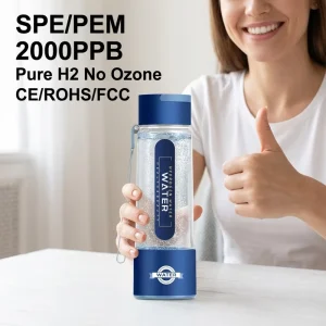 450ml SPE PEM Hydrogen Water Bottle 2000PPB Portable Hydrogen Water Ionizer H2
