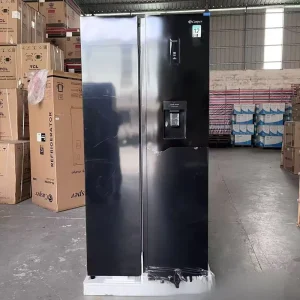 495L French-Style Two-Door Refrigerator with Water Dispenser, Air Cooling, and Frost-Free Design for Household Use