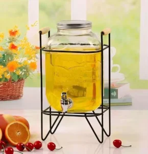 4L 5L 8L 10L Glass Mason Jar Big Volume Juice Beverage Dispenser with Tap Camping Home Brewing Water Barrel