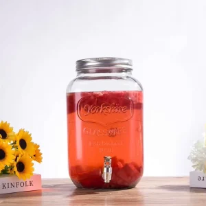 4L 5L 8L Glass Beverage Dispenser with Lid and Stand