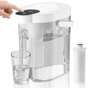 4L Water Purifier Pitcher with UF Filter & Activated Carbon 5W Portable Water Filter Jug 30 Days Standby Time for Home Camping