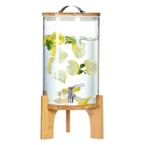 5 8 11L Airtight Hot and Cold Water Glass Drink Water Juice Beverage Dispenser With Tap Alcohol Ginseng Glass Bottle Dispenser