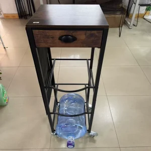 5 Gallon Water Bottle Jug Holder with Drawers 3 Tier Water Bottle Holder Organizer with Lockable Casters Water Dispenser Stand