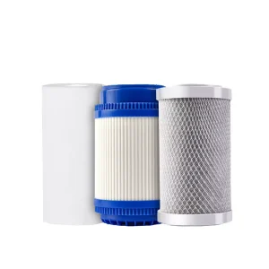 5-Inch 3-Stage Activated Carbon Sediment UDF CTO Water Filter Cartridge for Bacteria, Chlorine, and Odor Removal