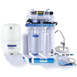 5-Stage 10-Inch Reverse Osmosis Under-Sink Water Filter Self-Cleaning UV 75 GPD Electric Plastic RO System for Hotel Household