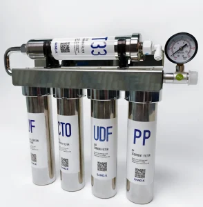 5 Stage Commercial Manual UF Water Purifier Stainless Steel Under Sink Ultrafiltration System for Well Water and Household