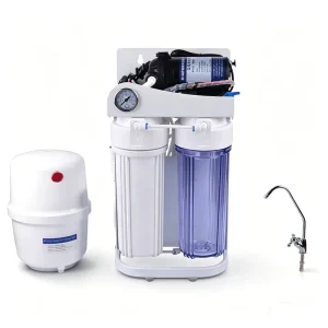 5 Stage Compact Filtration Reverse Osmosis System with Accessories Suitable for Daily Drinking Water Use in Households