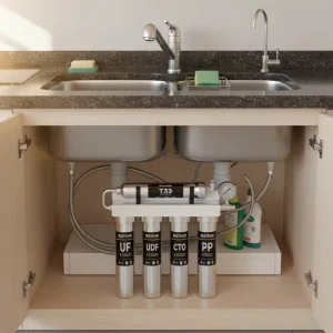 5 Stage Household Water Purifier System Stainless Steel Countertop Water Filter UF for Home Drinking